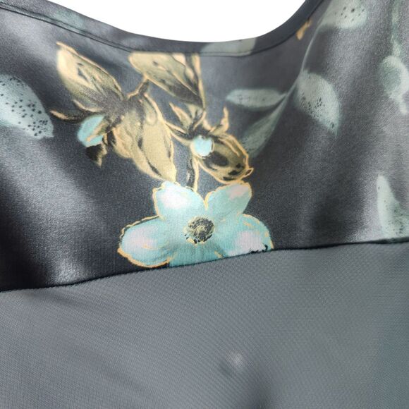 VTG Secret Treasures Sheer Baby Doll Chemise-Deep Teal-Floral Details-Coquette-L - Picture 5 of 12